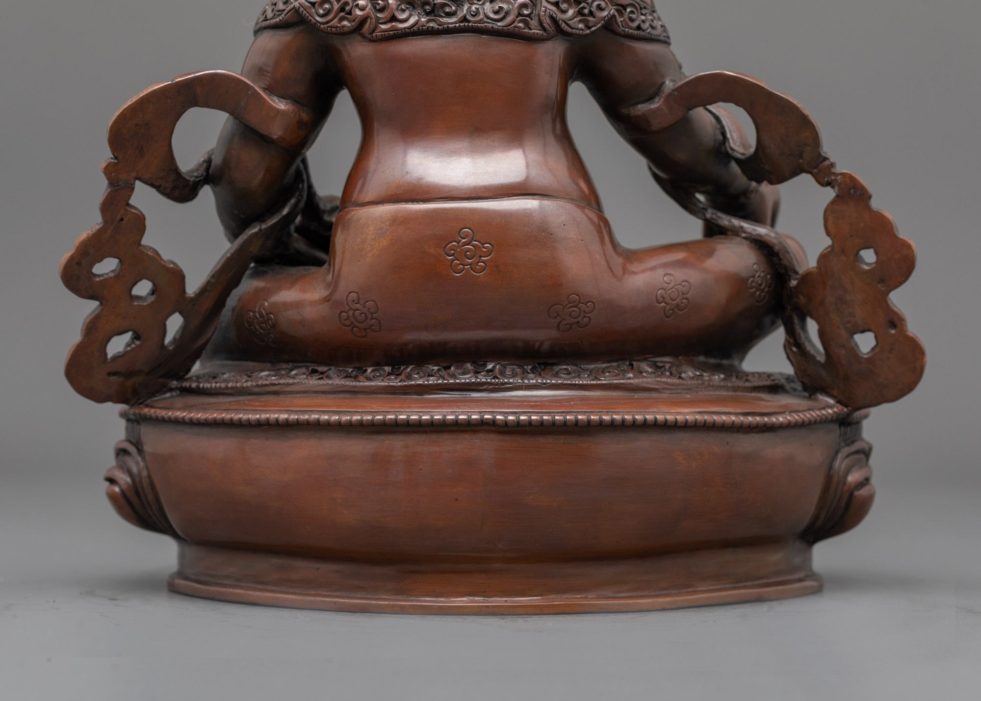 Traditional Oxidized Dzambhala Statue | Tibetan Wealth Deity Art