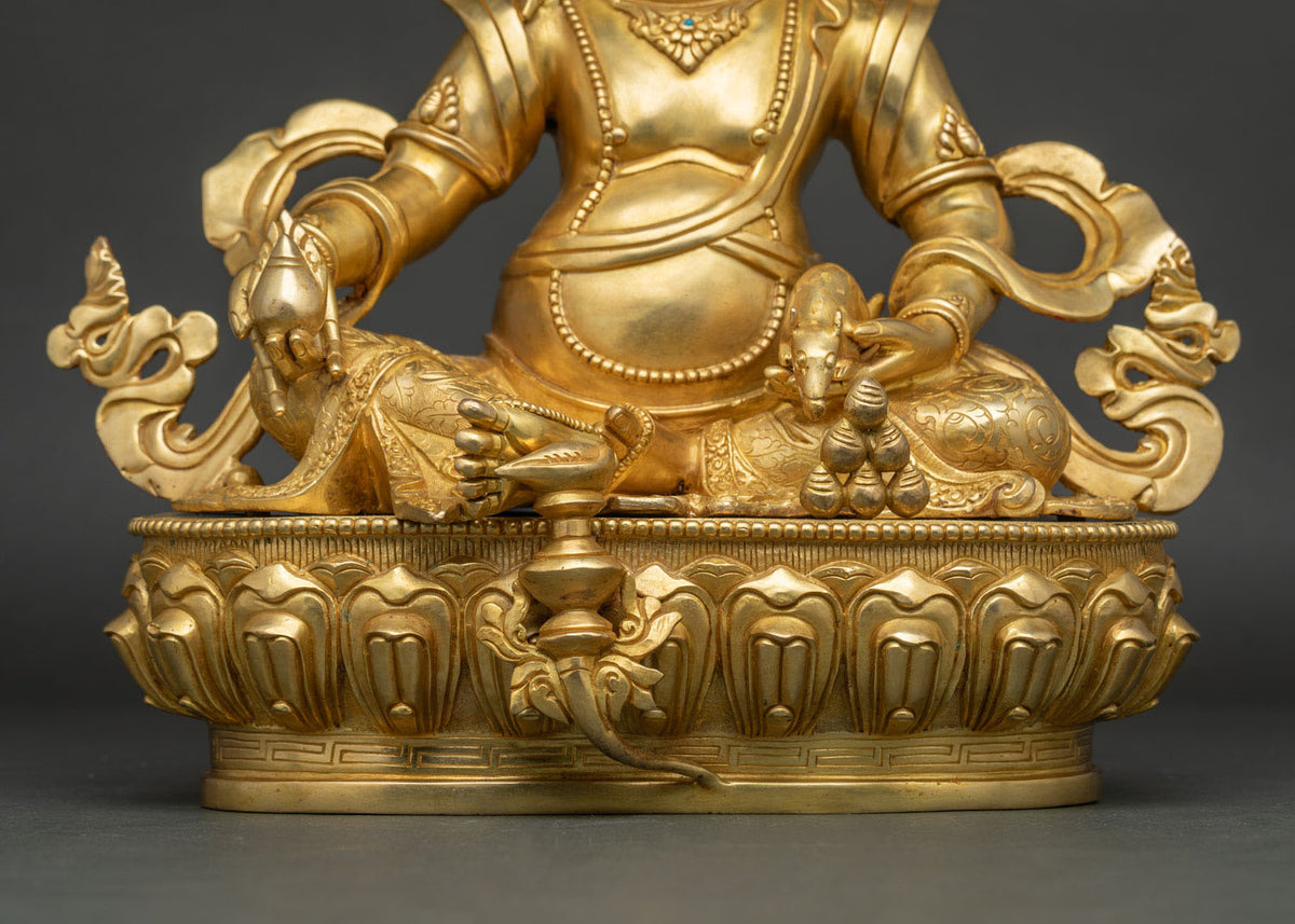 Yellow Dzambhala Statue | Embodiment of Wealth & Sacred Abundance