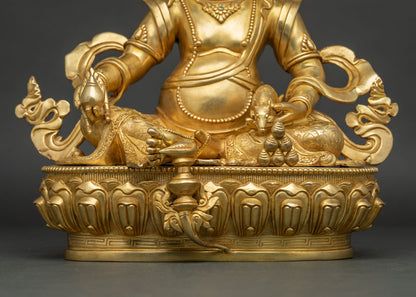 Yellow Dzambhala Statue | Embodiment of Wealth & Sacred Abundance