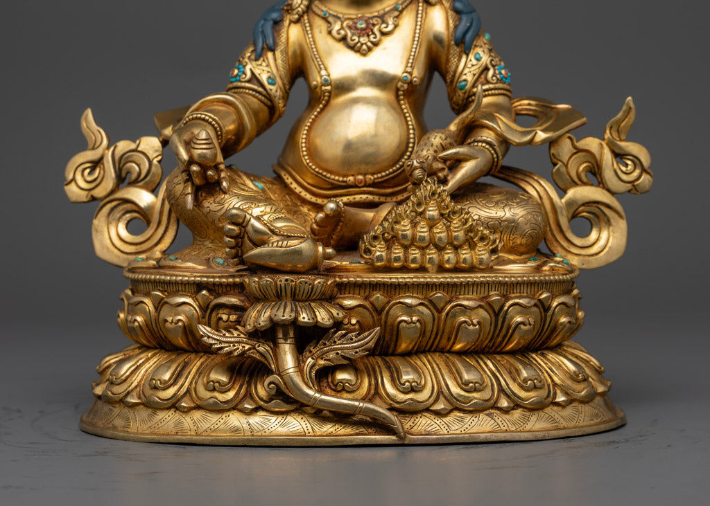 Tibetan Dzambhala Mantra Statue: Himalayan Divine Art