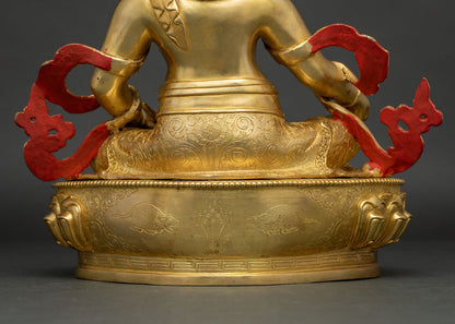 Yellow Dzambhala Statue | Embodiment of Wealth & Sacred Abundance