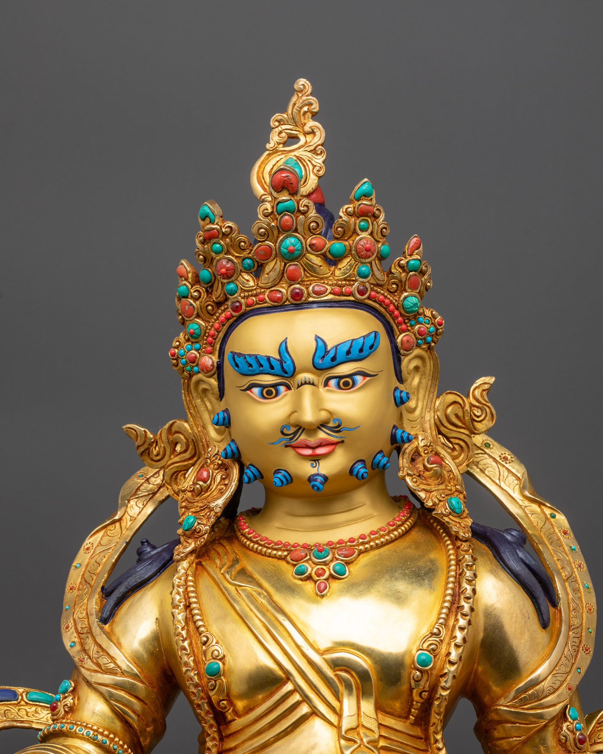Deity of Wealth Jambhala Statue | Tibetan Buddhist Sculpture of Nepal
