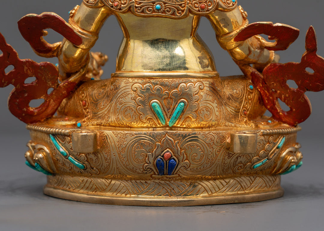Diety of Wealth Dzambhala Sculpture | Traditional Tibetan Art