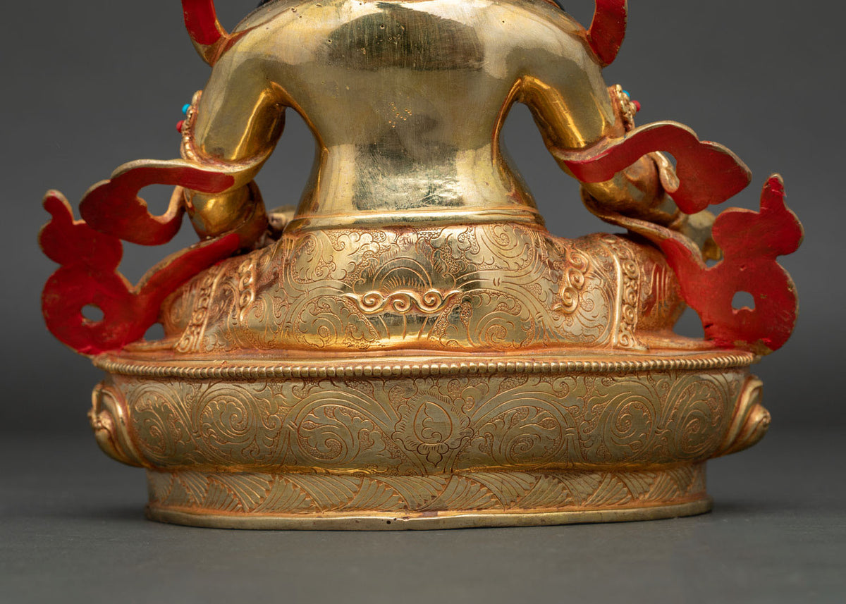 Gold Gilded Dzambhala Statue | Symbol of Wealth and Prosperity