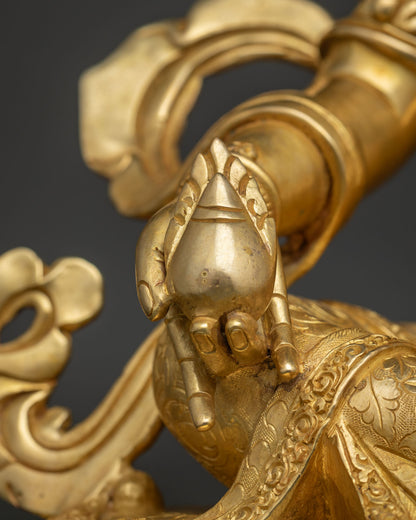Yellow Dzambhala Statue | Embodiment of Wealth & Sacred Abundance