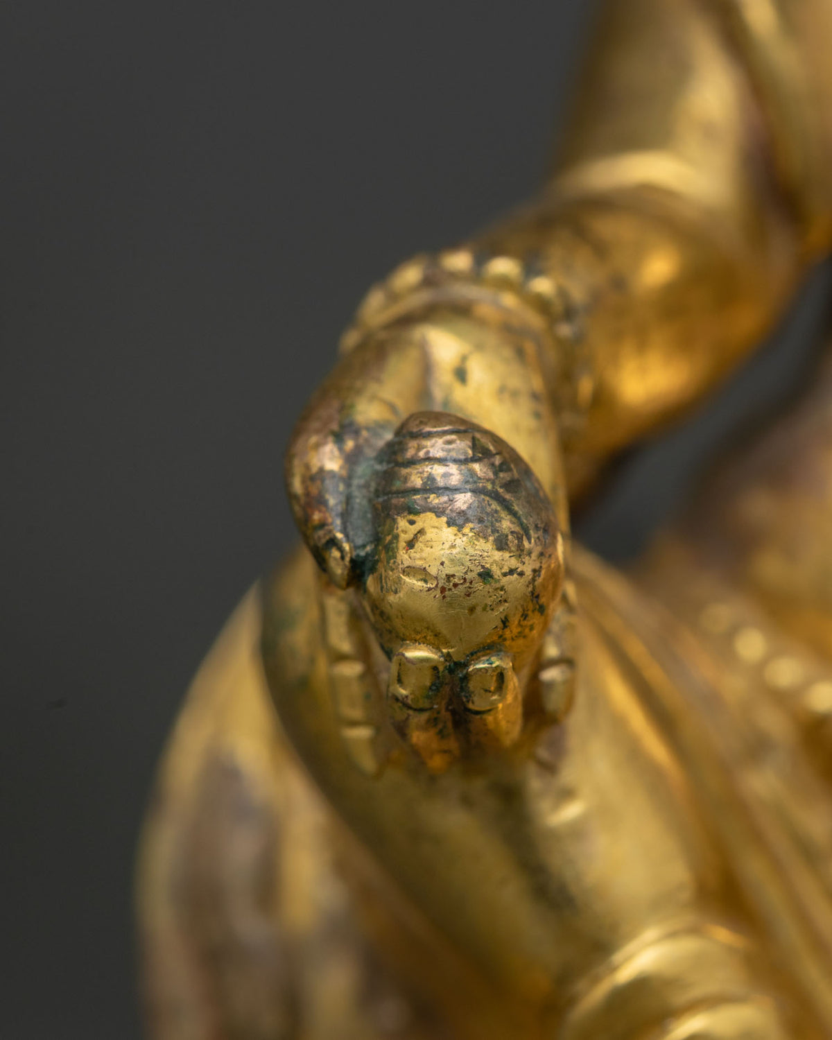 Gold Gilded Dzambhala Statue | Nepalese Buddhist Art