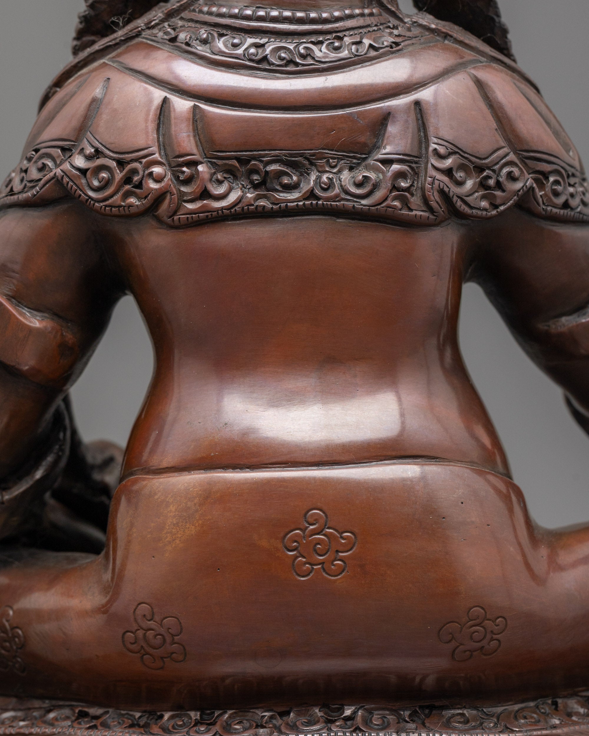 Traditional Oxidized Dzambhala Statue | Tibetan Wealth Deity Art