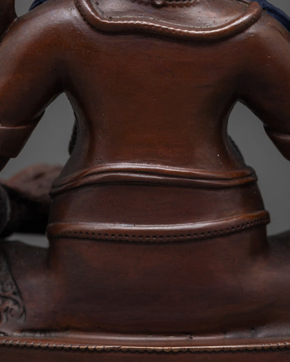 Oxidized Dzambhala Statue | Machine-Crafted Tibetan Wealth God