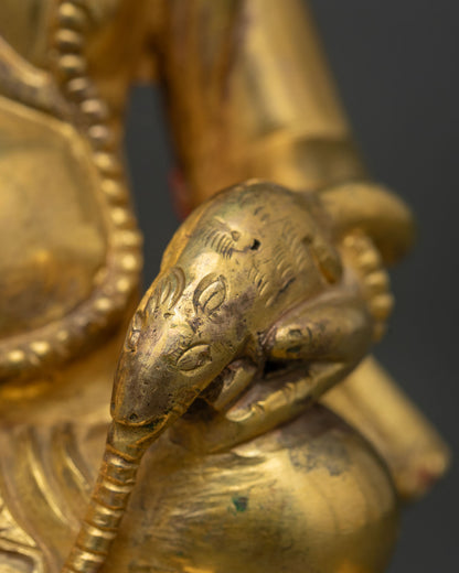 Gold Gilded Dzambhala Statue | Nepalese Buddhist Art