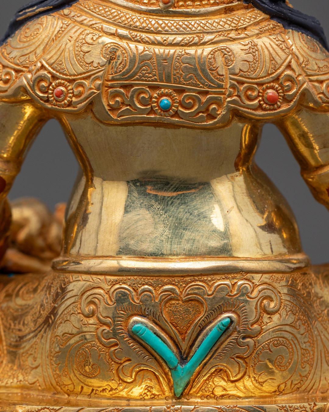 Sacred Dzambhala Statue Holding a Mongoose