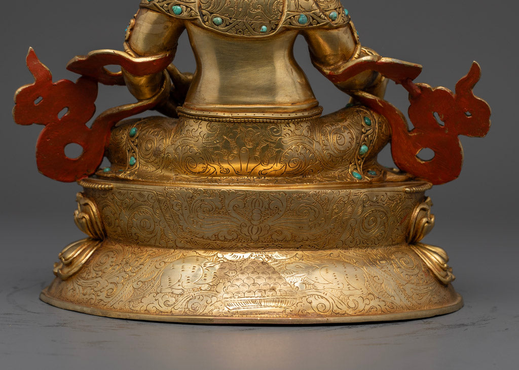 Tibetan Dzambhala Mantra Statue: Himalayan Divine Art