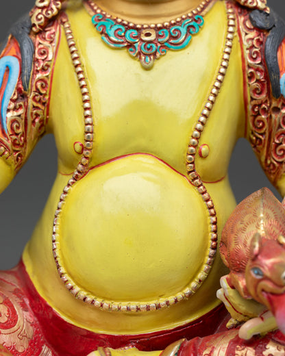 Multi-Color Dzambhala Statue | Fierce Protector of Fortune