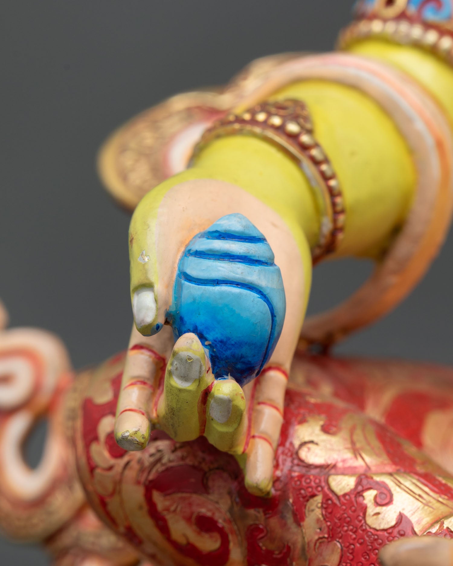 Multi-Color Dzambhala Statue | Fierce Protector of Fortune