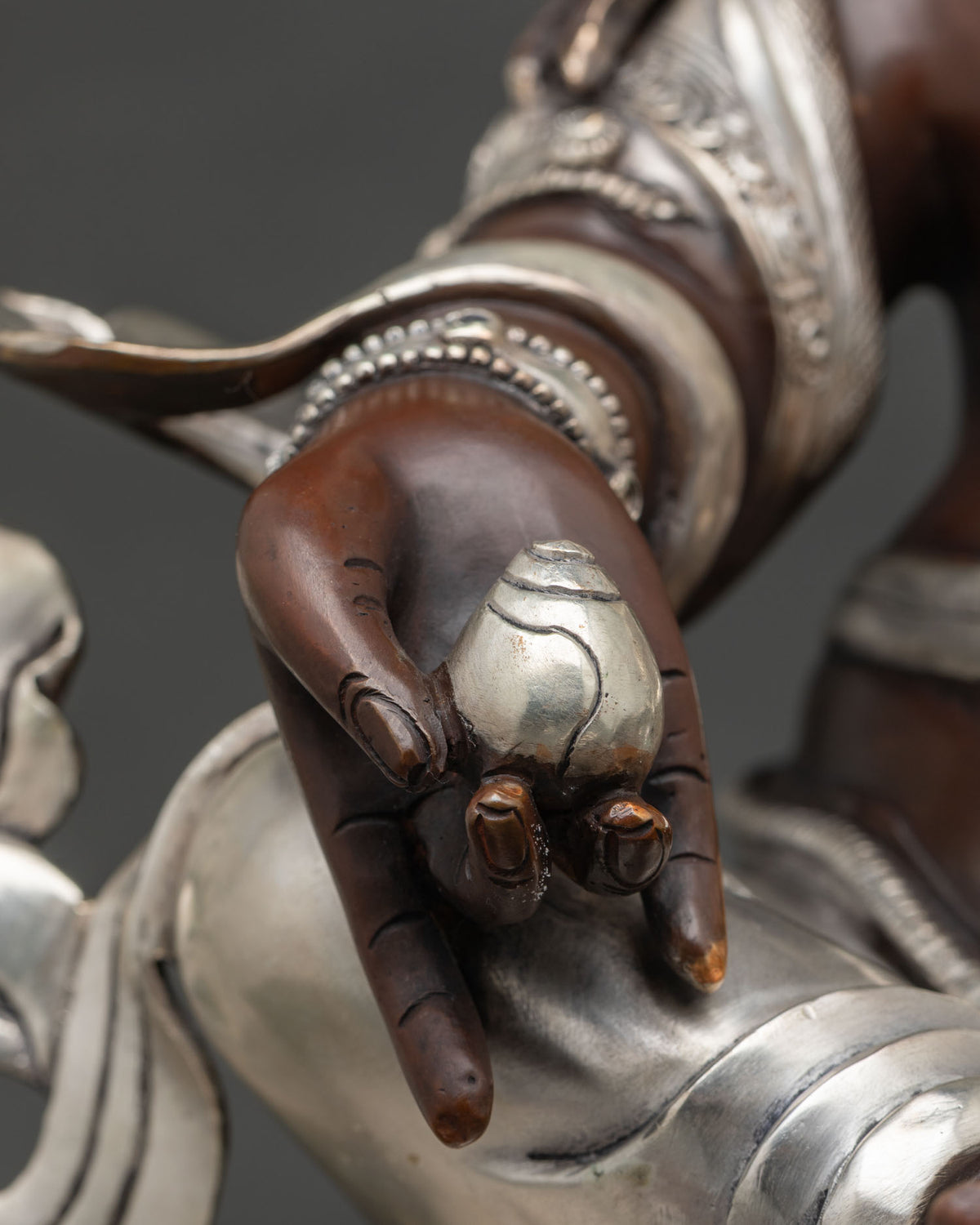 Oxidized Dzambhala Statue for Abundance & Fortune | Wealth God Figurine
