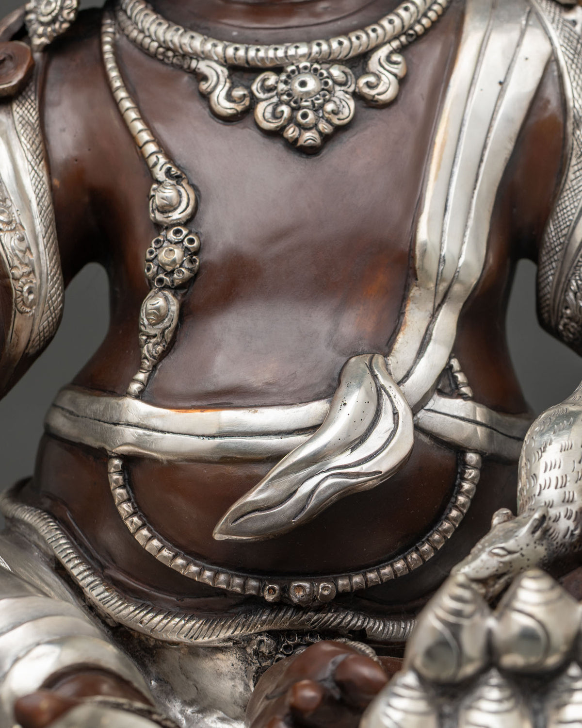 Oxidized Dzambhala Statue for Abundance & Fortune | Wealth God Figurine