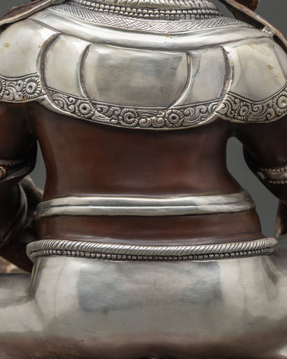 Oxidized Dzambhala Statue for Abundance & Fortune | Wealth God Figurine