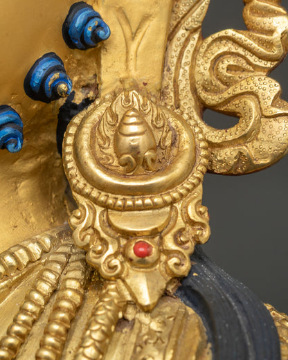 Dzambhala Copper Statue – Hand-Carved Wealth Deity from Nepal