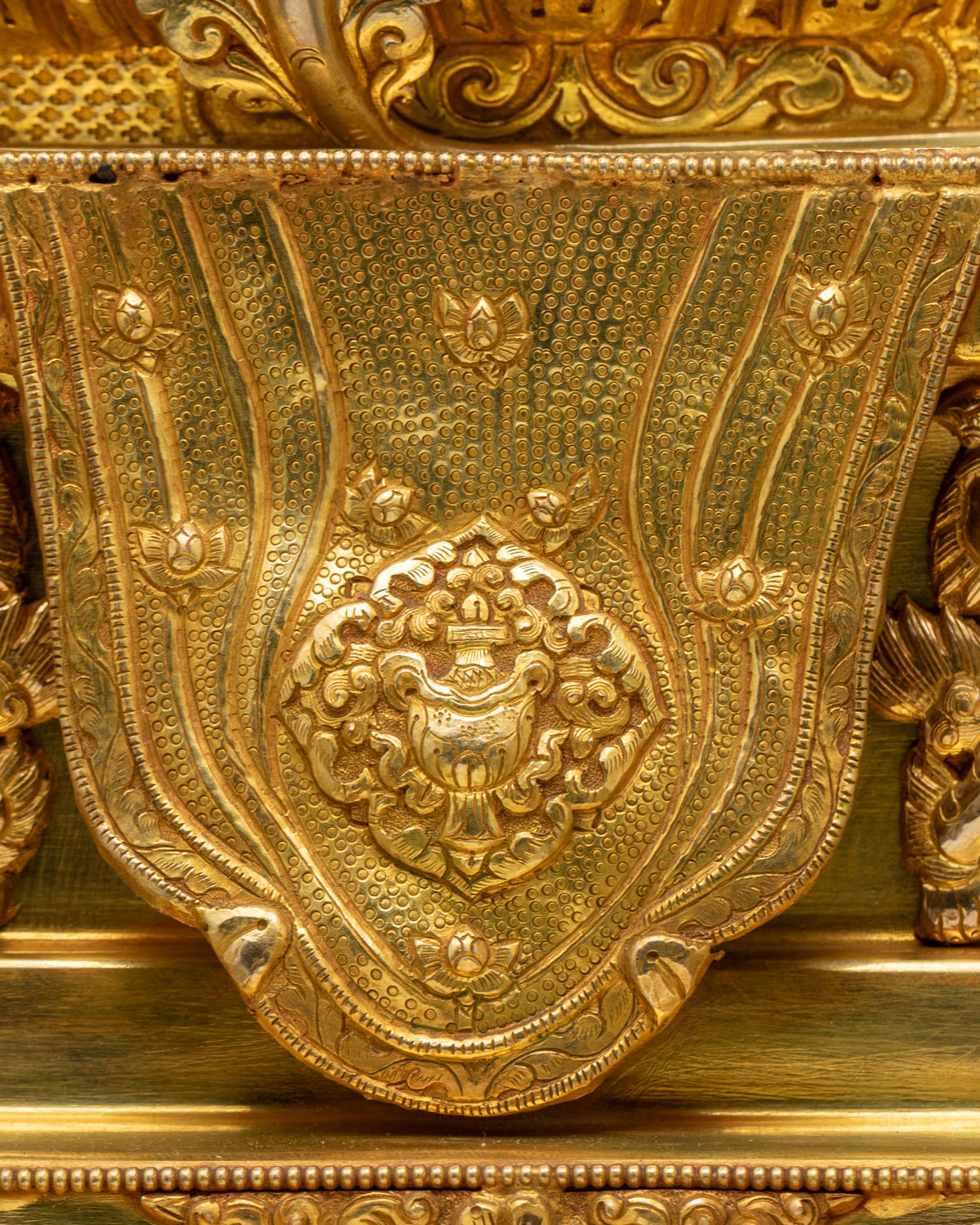Enthroned Yellow Dzambhala Statue | 24K Gold Fire-Gilded Figurine