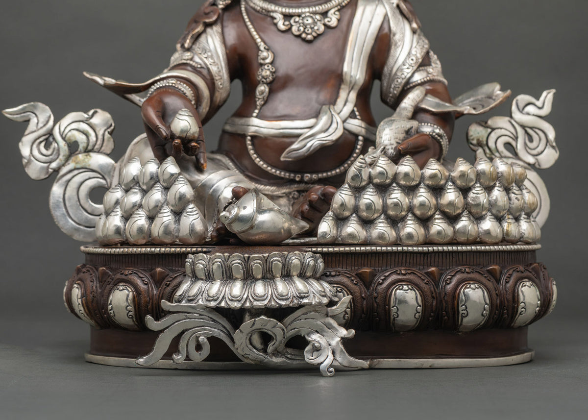 Oxidized Dzambhala Statue for Abundance & Fortune | Wealth God Figurine
