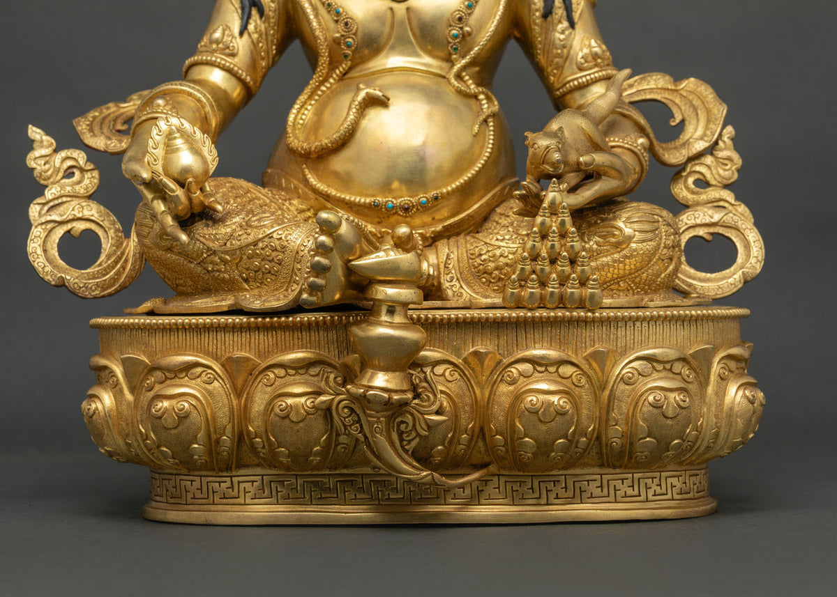 Dzambhala Copper Statue – Hand-Carved Wealth Deity from Nepal