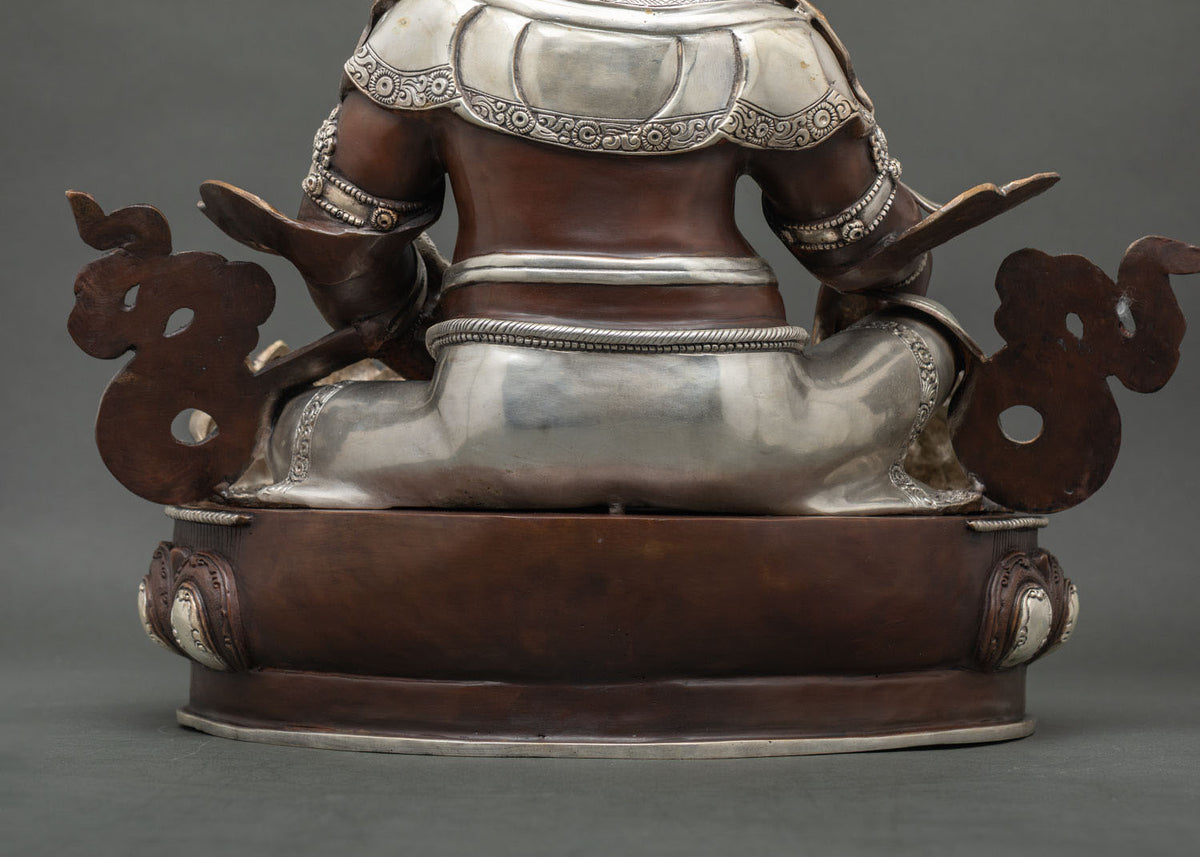 Oxidized Dzambhala Statue for Abundance & Fortune | Wealth God Figurine