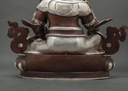Oxidized Dzambhala Statue for Abundance & Fortune | Wealth God Figurine