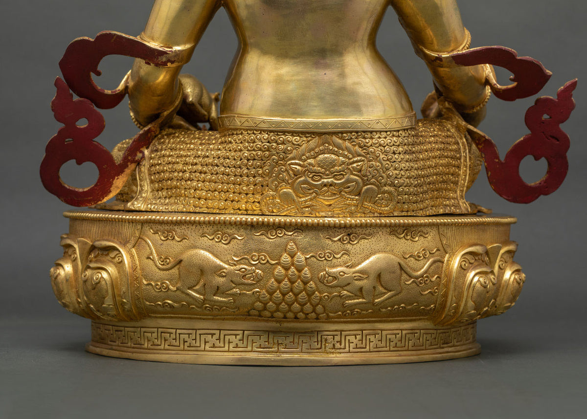 Dzambhala Copper Statue – Hand-Carved Wealth Deity from Nepal