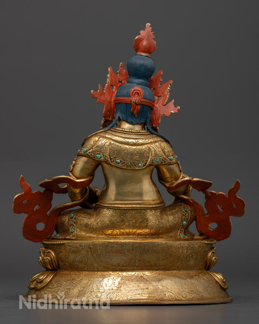 Tibetan Dzambhala Mantra Statue: Himalayan Divine Art