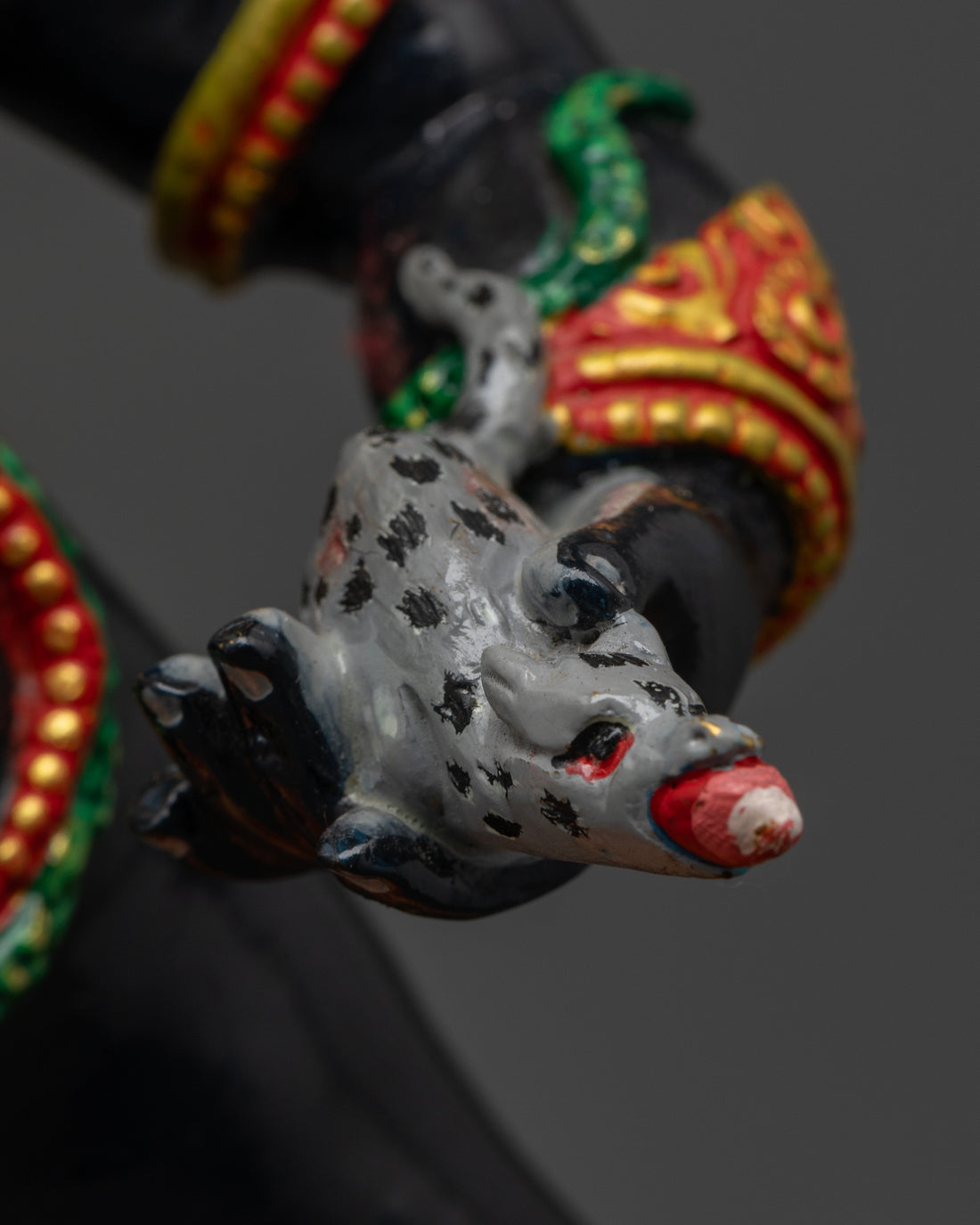 Handcrafted Black Dzambhala Statue: Attract Prosperity and Good Fortune