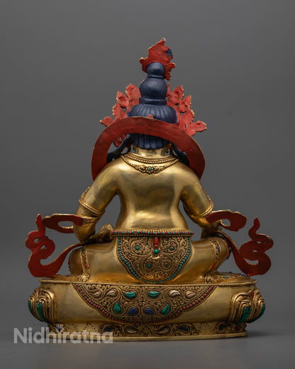 Hand-Carved Jambhala Statue | Tibetan Wealth Deity