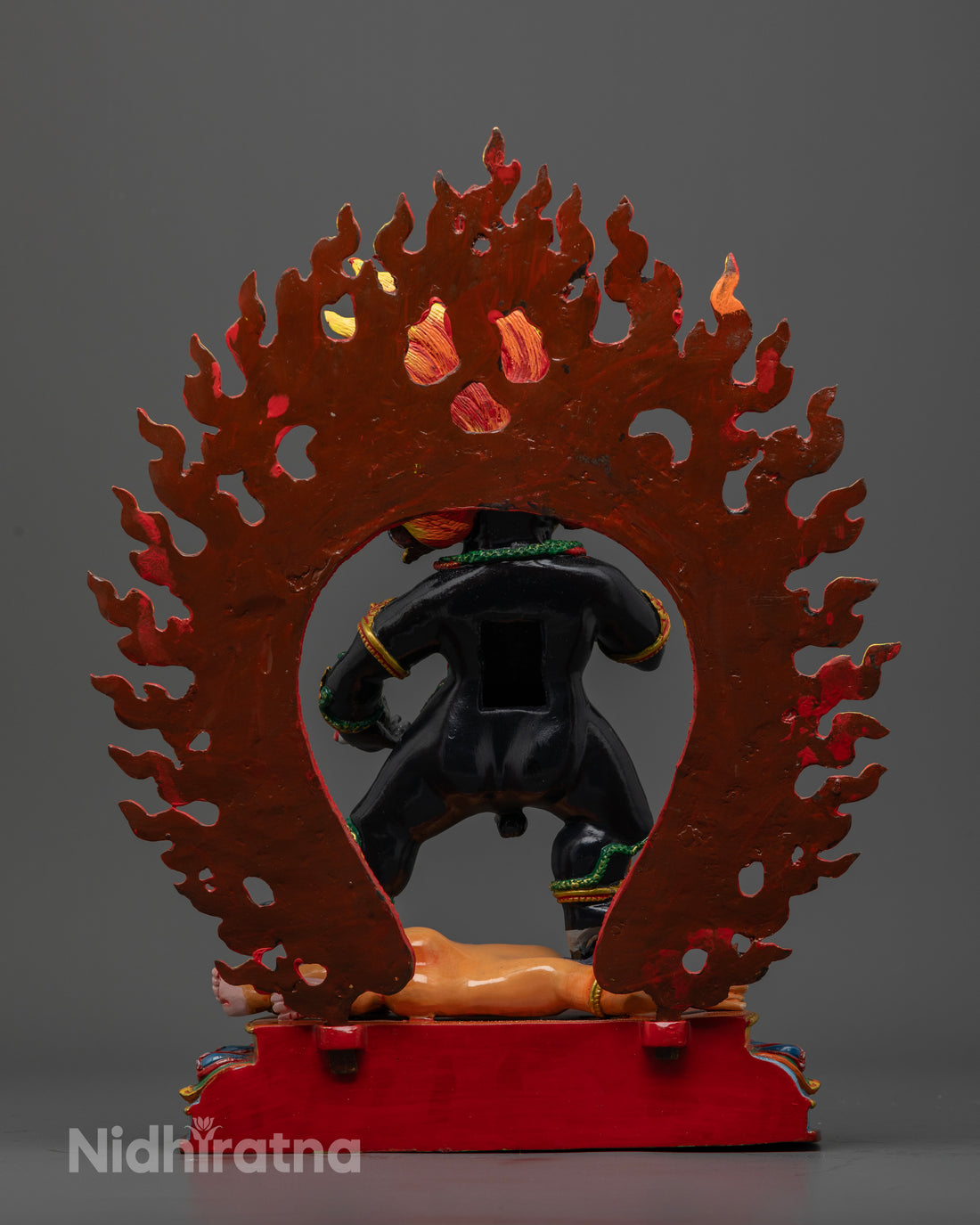 Handcrafted Black Dzambhala Statue: Attract Prosperity and Good Fortune