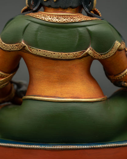 Yellow Dzambhala Statue | Tibetan Buddhist Guardian of Wealth