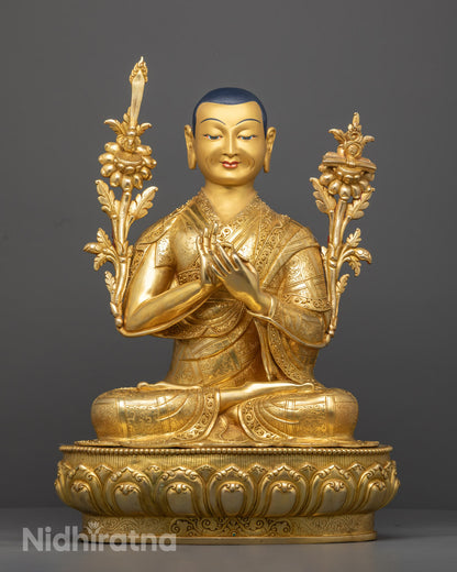 Tsongkhapa Set Statue | Himalayan Buddhist Sculpture