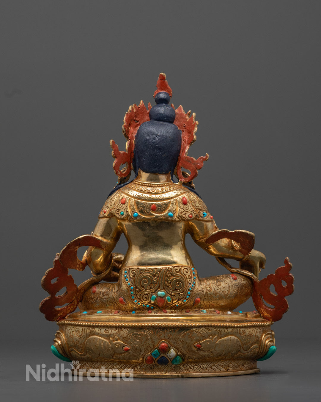 Nepalese Dzambhala Statue | Gold-Gilded for Good Fortune