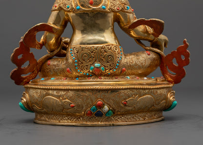 Nepalese Dzambhala Statue | Gold-Gilded for Good Fortune