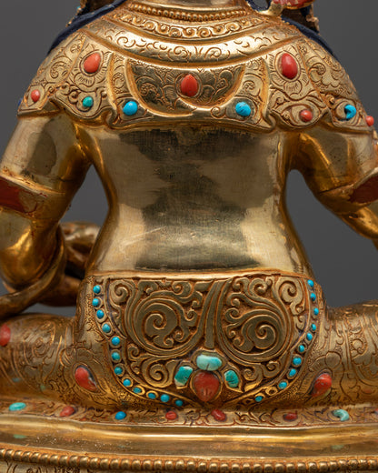 Nepalese Dzambhala Statue | Gold-Gilded for Good Fortune