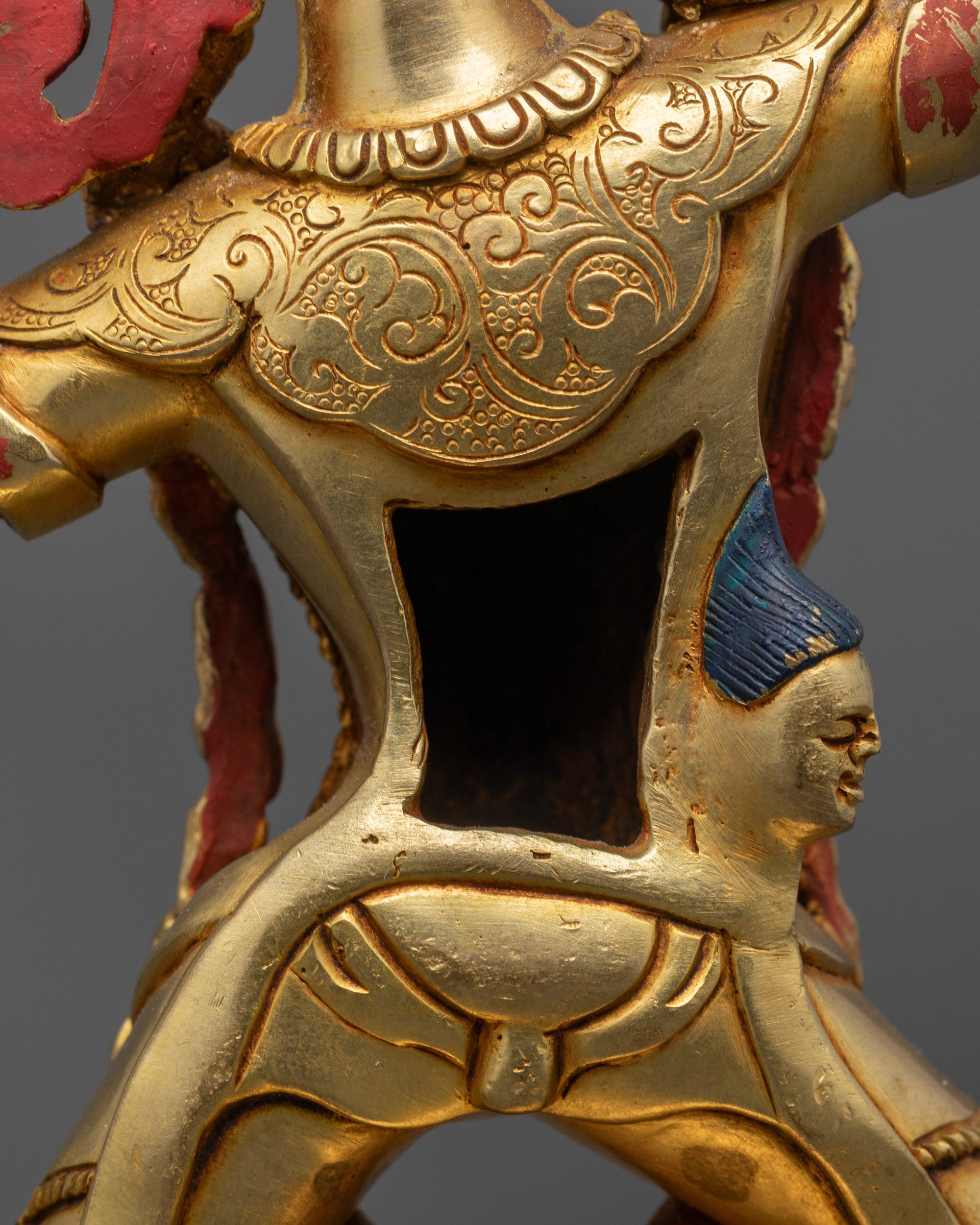 Exquisite Blue Tara Ekajati Statue | Traditional Tibetan Buddhist Art