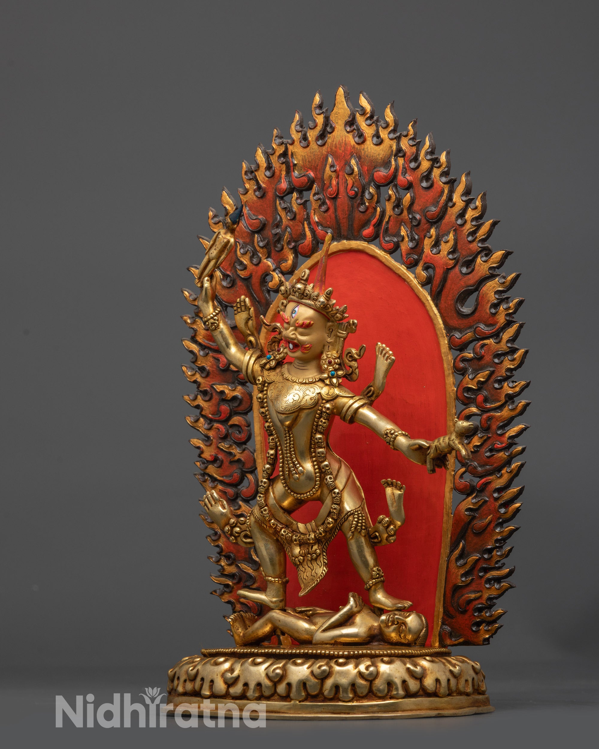 Exquisite Blue Tara Ekajati Statue | Traditional Tibetan Buddhist Art