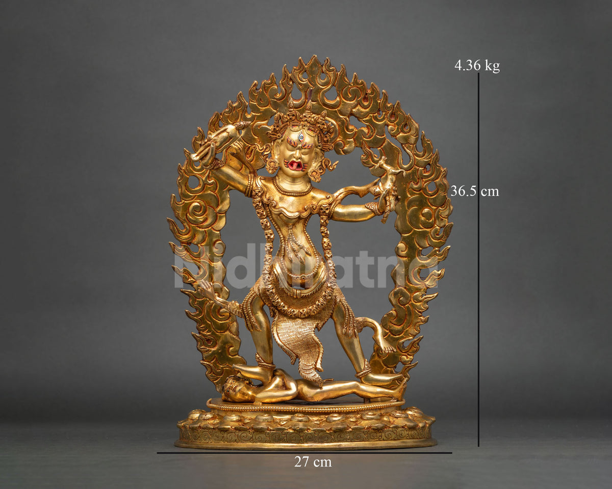 Authentic Ekajati Copper Statue – One-Eyed Tantric Protectress