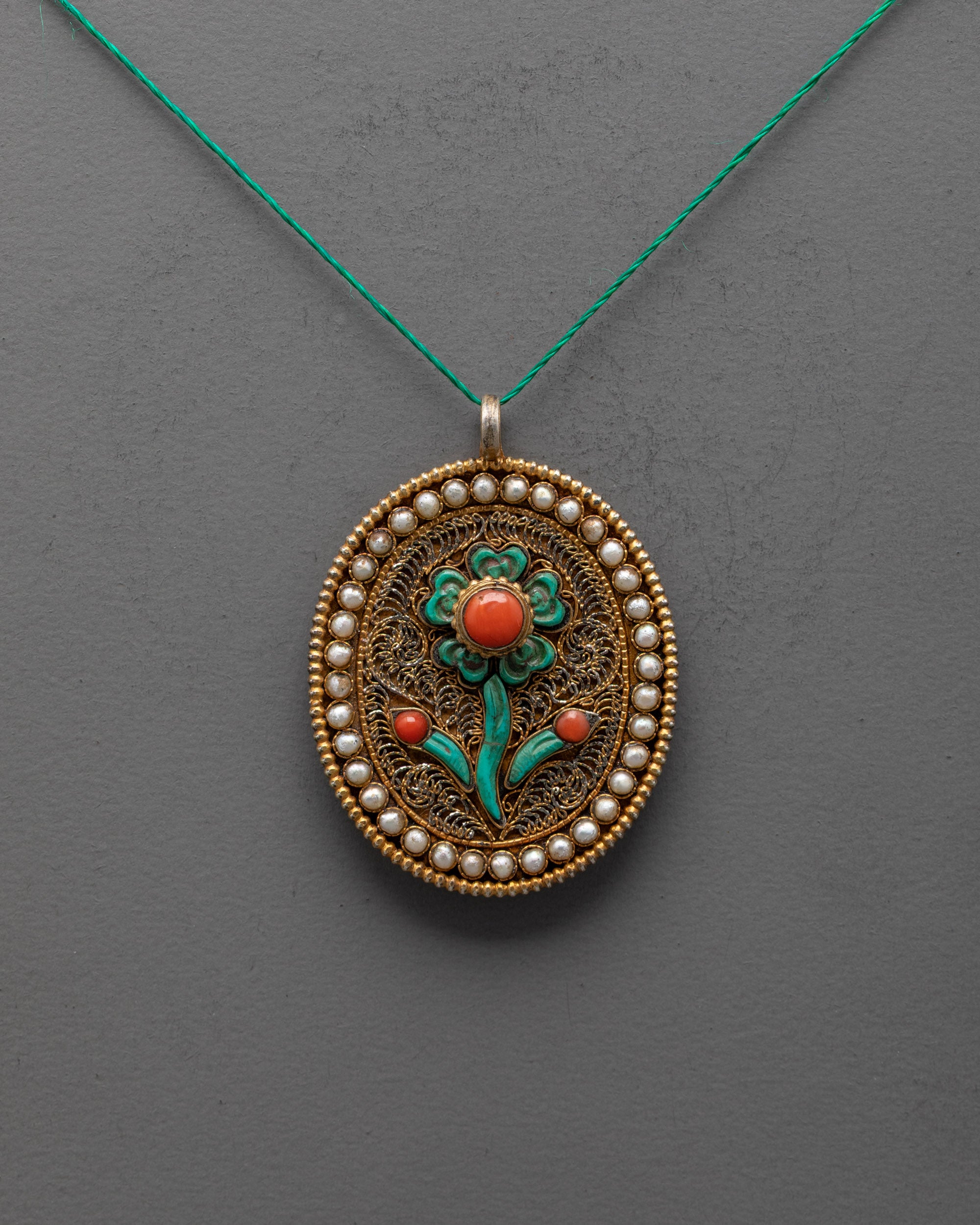 Elegant Flower Locket | Traditional Himalayan Jewelry