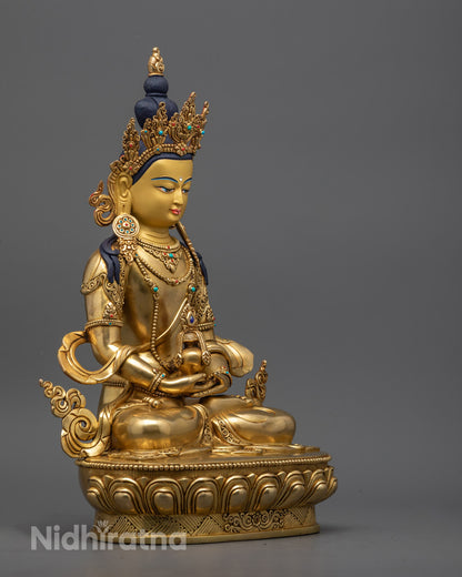 Exquisite Amitayus Sculpture – Sacred Décor for Meditation &amp; Spiritual Growth