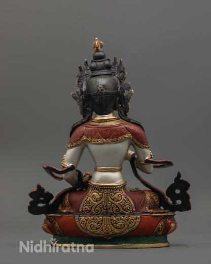 Exquisite Vajrasattva Tibetan Buddhist statue, handmade with intricate details