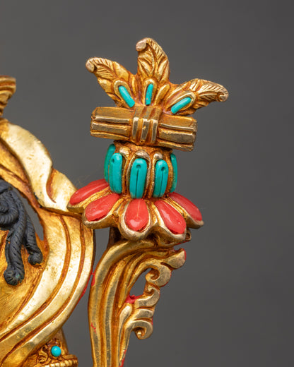 Simhanada Manjushri Statue | Lion’s Roar Wisdom Deity Sculpture