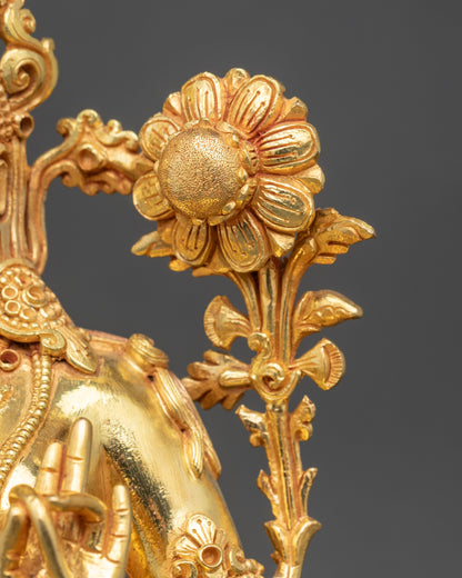 Green Tara (Sgrol-ljang) Statue | Handcrafted Buddhist Art from Nepal