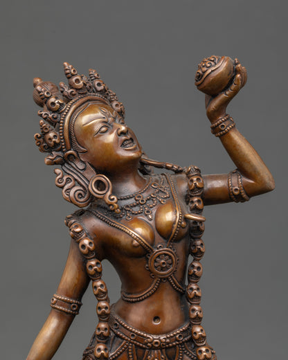 Oxidized Vajrayogini Dakini Sculpture for Spiritual Awakening