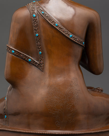 Seated Vairocana Buddha – Handmade Tibetan Buddhist Altar Statue