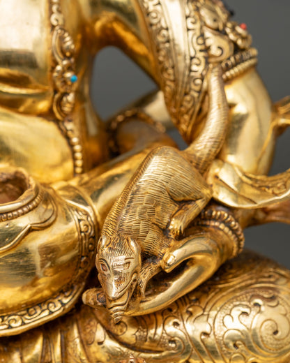 Red Dzambhala Statue | Powerful Buddhist Wealth Deity