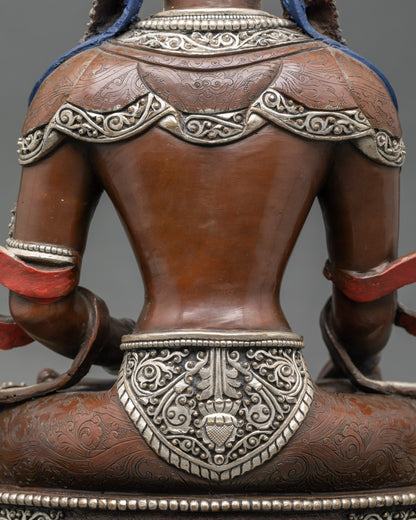 Nepalese Sacred Art of Buddha Mitrugpa Statue for Spiritual Altars