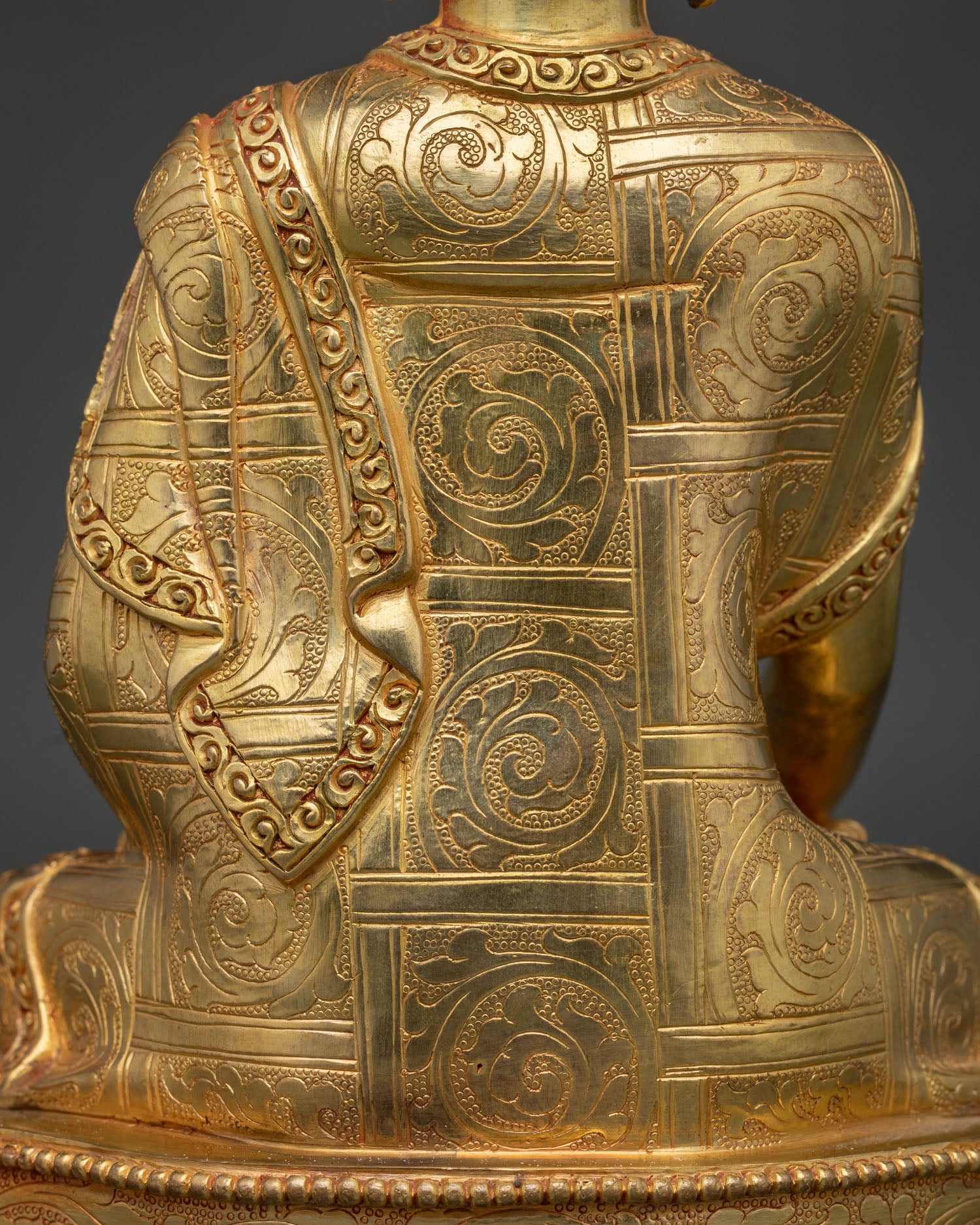 Shakyamuni Buddha Statue | 24K Gold Gilded Buddhist Sculpture