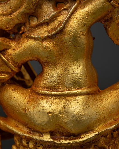 White Dzambhala Statue | Buddhist Wealth Deity Artwork